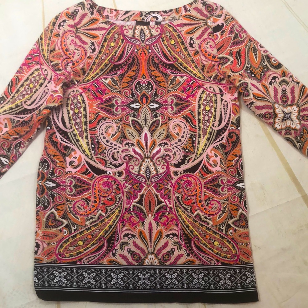 3/$20 Rafaella 100% Cotton Print Top Size S EUC
